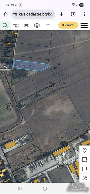 Дава под наем, Парцел, гр. Варна - с. Тополи 3000 кв.м. За промишлено строителство, склад, паркинг 3000 кв.м | Участки | с. Тополи Тополи