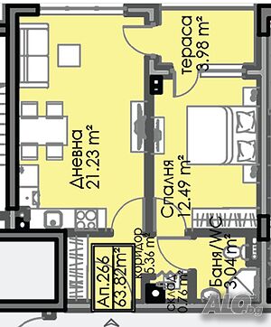 Просторни двустайни апартаменти в сграда АТЛАС 4, кв. АЗИМУТ Двухкомнатная 64 кв.м Кирпич 2026 г. 6 этаж Не последний | Квартиры | Мадика Бургас