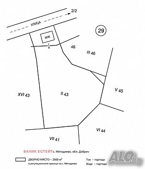 Продажба Парцел Добрич селска - с. Методиево 2600m² Продажа 2600 кв.м Под застройку (УПИ) | Участки под застройку, Инвестиционные проекты | Методиево