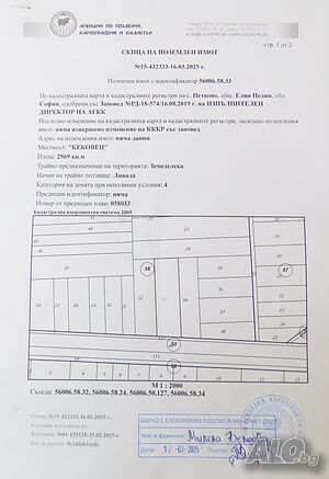 Продавам земя с потенциал на ул. Никола Петков гр. Елин Пелин Земли сельхозназначения 2969 кв.м 4 категории | Сельскохозяйственная земля, Сады, Виноградники | Елин Пелин Петково