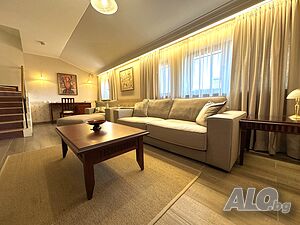 Четиристаен мезонет тип пентхаус за продажба в Банско до кабинковия лифт Многокомнатная 172 кв.м Кирпич 2009 г. 5 этаж Последний этаж | Квартиры | Ски зона сграда Даунтаун Банско