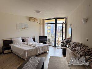 Просторно студио в к-с Рейнбоу 1 Однокомнатная 46 кв.м Кирпич 2006 г. 2 этаж Не последний | Квартиры | Слънчев бряг (курорт)