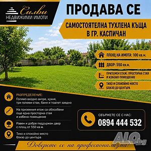 Самостоятелна ТУХЛЕНА къща в гр. Каспичан! 100 кв.м РЗП 550 кв.м двор | Дома/Дачи | Каспичан