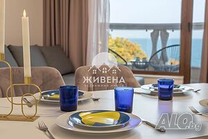 Луксозен 2 стаен апартамент, с гледка панорама море, първа линия море, до плаж Кабакум Двухкомнатная 75 кв.м Обставленная | Квартиры, Комнаты | Кабакум (местность)