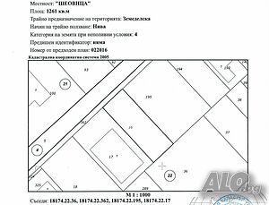 Парцел гр. Божурище Продажа 1260 кв.м Не находится в планировке Без электричества Без воды | Участки под застройку, Инвестиционные проекты | Шеовица Божурище