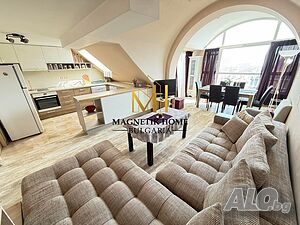 Фантастичен тристаен апартамент с градска панорама до площад ”Тройката” и супер център Трехкомнатная 88 кв.м Обставленная Последний этаж | Квартиры, Комнаты | Център Бургас