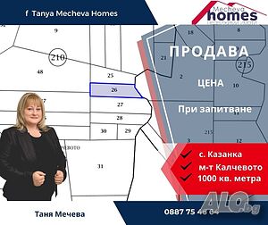 Продава парцел в с. Казанка Продажа 1000 кв.м Не находится в планировке Без электричества Без воды | Участки под застройку, Инвестиционные проекты | м-т Калчевото Казанка