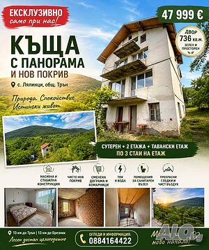 Топ Имот 44 999евро Четирехэтажный и больше 106 кв.м РЗП 736 кв.м двор | Дома/Дачи | Лялинци