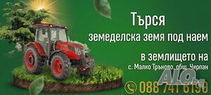 Наемам земеделска земя - с. Малко Тръново, община Чирпан Участок | Ищет аренду | Малко Тръново