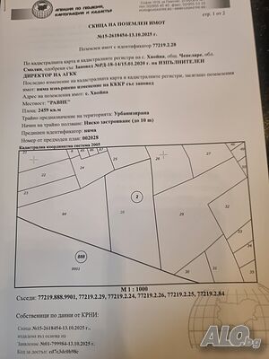 Упи за жилишно застрояване с. Хвоина Продажа 2459 кв.м Под застройку (УПИ) С электричеством Водопровод | Участки под застройку, Инвестиционные проекты | Хвойна