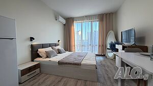 Студио с частична гледка към морето - Panorama Bay 2, Свети Влас Однокомнатная 42 кв.м Кирпич 2010 г. 2 этаж Не последний | Квартиры | Свети Влас