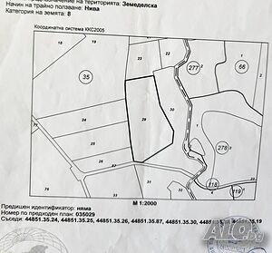 Земеделска земя Земли сельхозназначения 2000 кв.м 8 категории | Сельскохозяйственная земля, Сады, Виноградники | Лясково